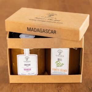 Coffret DUO ARC-EN-CIEL – miel forêts sèches et confiture mangue